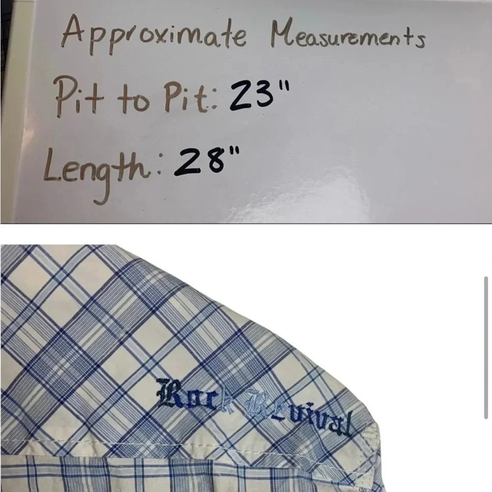 Rock Revival Men’s Plaid Western Pearl Snap Shirt Size XL - Picture 8 of 9